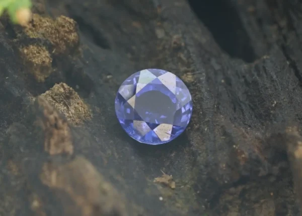 Light blue rounded sapphire